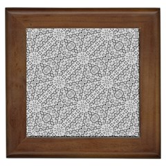 Geometric Grey Print Pattern Framed Tiles