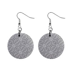 Geometric Grey Print Pattern Mini Button Earrings by dflcprints