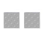 Geometric Grey Print Pattern Cufflinks (Square) Front(Pair)