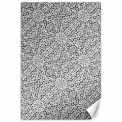 Geometric Grey Print Pattern Canvas 12  X 18  by dflcprints