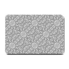 Geometric Grey Print Pattern Small Doormat  by dflcprints