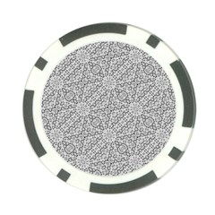 Geometric Grey Print Pattern Poker Chip Card Guard