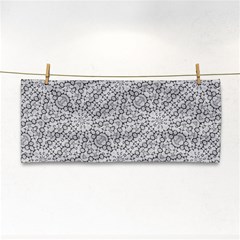 Geometric Grey Print Pattern Hand Towel by dflcprints