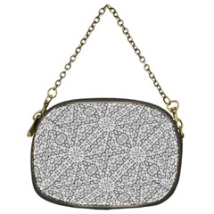 Geometric Grey Print Pattern Chain Purse (two Sides)