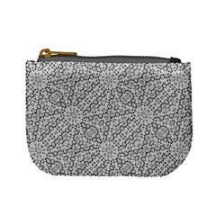 Geometric Grey Print Pattern Mini Coin Purse by dflcprints