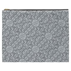 Geometric Grey Print Pattern Cosmetic Bag (xxxl) by dflcprints