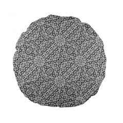 Geometric Grey Print Pattern Standard 15  Premium Round Cushions by dflcprints