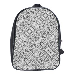 Geometric Grey Print Pattern School Bag (xl) by dflcprints