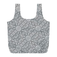 Geometric Grey Print Pattern Full Print Recycle Bag (l) by dflcprints