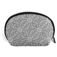 Geometric Grey Print Pattern Accessory Pouch (large) by dflcprints