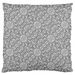 Geometric Grey Print Pattern Standard Flano Cushion Case (one Side)