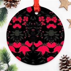 Pink Floral Pattern By Flipstylez Designs Ornament (round) by flipstylezfashionsLLC