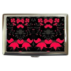 Pink Floral Pattern By Flipstylez Designs Cigarette Money Case by flipstylezfashionsLLC