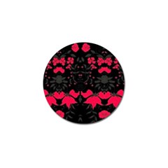 Pink Floral Pattern By Flipstylez Designs Golf Ball Marker (4 Pack) by flipstylezfashionsLLC