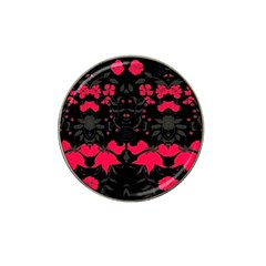 Pink Floral Pattern By Flipstylez Designs Hat Clip Ball Marker (4 Pack) by flipstylezfashionsLLC