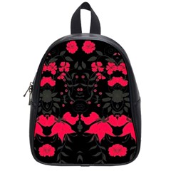 Pink Floral Pattern By Flipstylez Designs School Bag (small) by flipstylezfashionsLLC