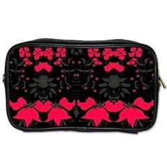 Pink Floral Pattern By Flipstylez Designs Toiletries Bag (two Sides) by flipstylezfashionsLLC