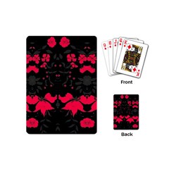 Pink Floral Pattern By Flipstylez Designs Playing Cards (mini)