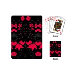 Pink floral pattern By FlipStylez Designs Playing Cards (Mini) Back