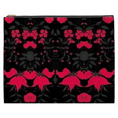 Pink Floral Pattern By Flipstylez Designs Cosmetic Bag (xxxl) by flipstylezfashionsLLC