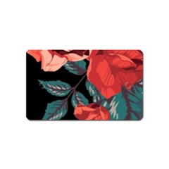 Bed Of Bright Red Roses By Flipstylez Designs Magnet (name Card) by flipstylezfashionsLLC