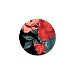 Bed Of Bright Red Roses By Flipstylez Designs Golf Ball Marker (4 Pack) by flipstylezfashionsLLC