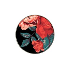 Bed Of Bright Red Roses By Flipstylez Designs Hat Clip Ball Marker (10 Pack) by flipstylezfashionsLLC