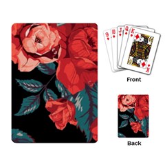 Bed Of Bright Red Roses By Flipstylez Designs Playing Cards Single Design