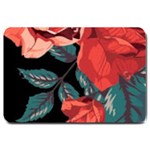 Bed of Bright Red Roses By FlipStylez Designs Large Doormat  30 x20  Door Mat