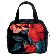 Bed Of Bright Red Roses By Flipstylez Designs Classic Handbag (two Sides) by flipstylezfashionsLLC