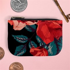 Bed Of Bright Red Roses By Flipstylez Designs Mini Coin Purse