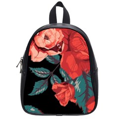 Bed Of Bright Red Roses By Flipstylez Designs School Bag (small) by flipstylezfashionsLLC