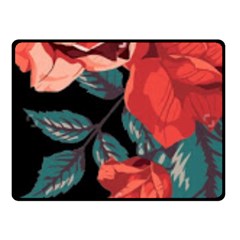 Bed Of Bright Red Roses By Flipstylez Designs Fleece Blanket (small) by flipstylezfashionsLLC