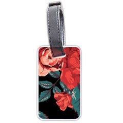 Bed Of Bright Red Roses By Flipstylez Designs Luggage Tags (one Side)  by flipstylezfashionsLLC