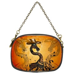 Funny Steampunk Giraffe With Hat Chain Purse (two Sides) by FantasyWorld7