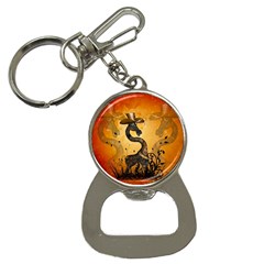 Funny Steampunk Giraffe With Hat Bottle Opener Key Chains by FantasyWorld7