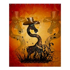 Funny Steampunk Giraffe With Hat Shower Curtain 60  X 72  (medium)  by FantasyWorld7