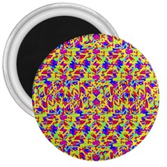 Multicolored Linear Pattern Design 3  Magnets by dflcprints