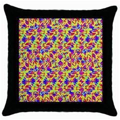 Multicolored Linear Pattern Design Throw Pillow Case (black) by dflcprints