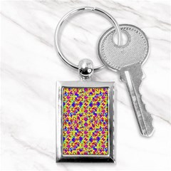 Multicolored Linear Pattern Design Key Chains (rectangle)  by dflcprints