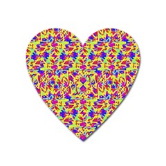 Multicolored Linear Pattern Design Heart Magnet by dflcprints