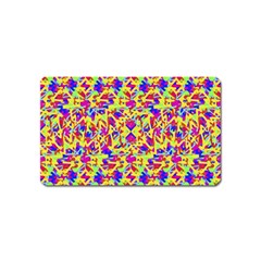 Multicolored Linear Pattern Design Magnet (name Card) by dflcprints