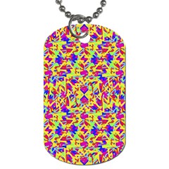 Multicolored Linear Pattern Design Dog Tag (one Side) by dflcprints