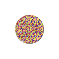 Multicolored Linear Pattern Design Golf Ball Marker by dflcprints