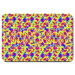 Multicolored Linear Pattern Design Large Doormat  by dflcprints