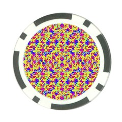 Multicolored Linear Pattern Design Poker Chip Card Guard