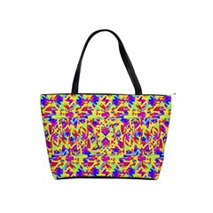 Multicolored Linear Pattern Design Classic Shoulder Handbag by dflcprints