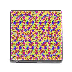 Multicolored Linear Pattern Design Memory Card Reader (square 5 Slot) by dflcprints