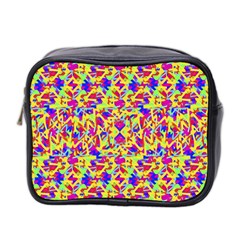 Multicolored Linear Pattern Design Mini Toiletries Bag (two Sides) by dflcprints