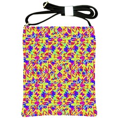 Multicolored Linear Pattern Design Shoulder Sling Bag by dflcprints